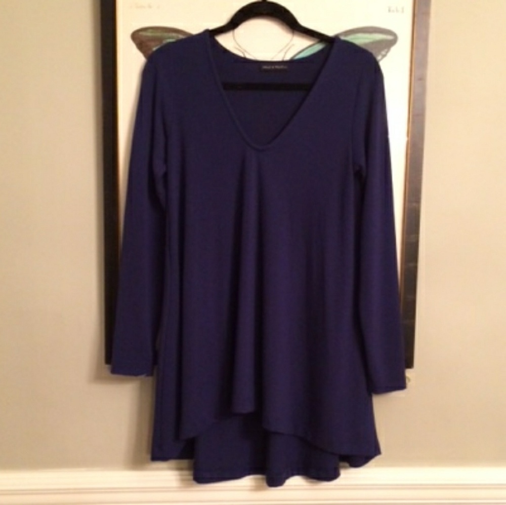Nally & Millie Navy Sweater Tunic Small